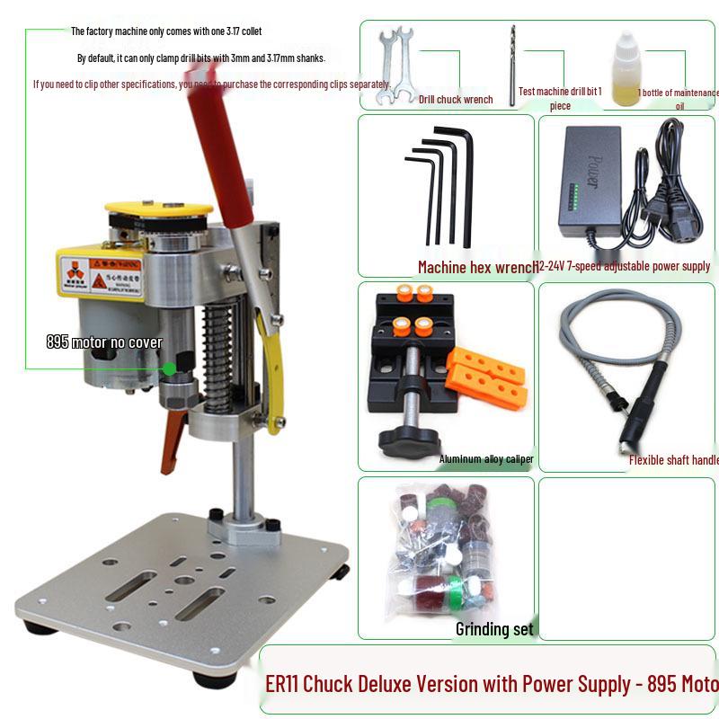 Micro Mini Bench Drill: DIY Precision Electric Tool for Watch, Phone Repair, and Household Projects