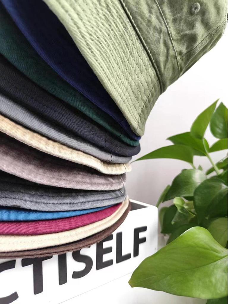 2025 Washed Grey Fisherman Bucket Hat - Women's & Men's Plus Size, Large Head Circumference, Autumn Sun Hat