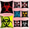 Umbrella Corporation B-Biohazards Pillow Case Plush Fabric Soft Pillowcase Double Sided Print Sofa Cushion Cover Throw