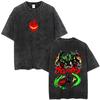 Anime Tengen Toppa Gurren Lagann Spiral Power Simon Vintage Washed T-shirt Manga Oversized T Shirts Cartoon Streetwear Unisex