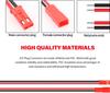 60× JST 2-Pin Connectors 22 AWG – 10cm & 15cm Cables – For LED Strips, RC Batteries, and DIY Electronics – Red