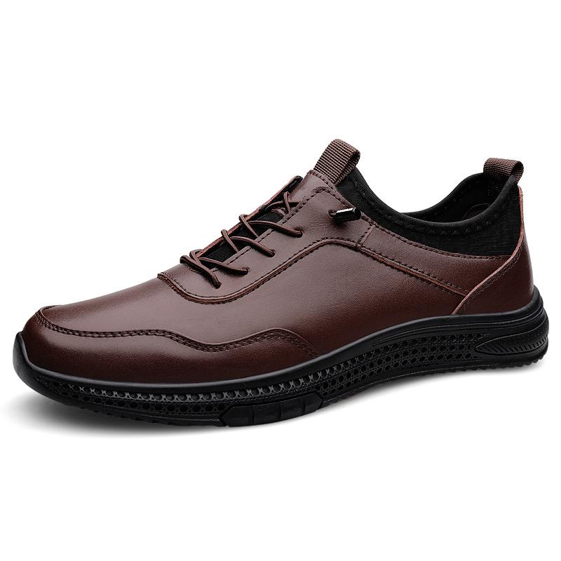 New Genuine Leather Men's Formal Shoes Outdoor Comfy Business Dress Shoes Man Breathable Office Business Shoes Walking Sneakers