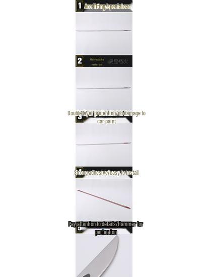 Suitable for 2019 Junpai D80 Tailgate Trim: Rear Trunk Bumper Protection Strip Sticker.