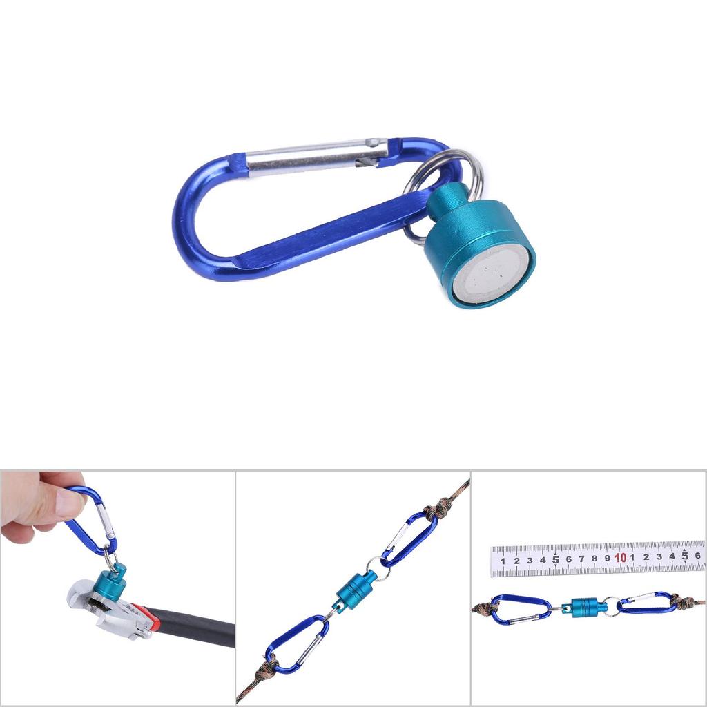Strongest Magnetic Fly Fishing Net Release Holder with Aluminium Alloy Carabiner (golden)