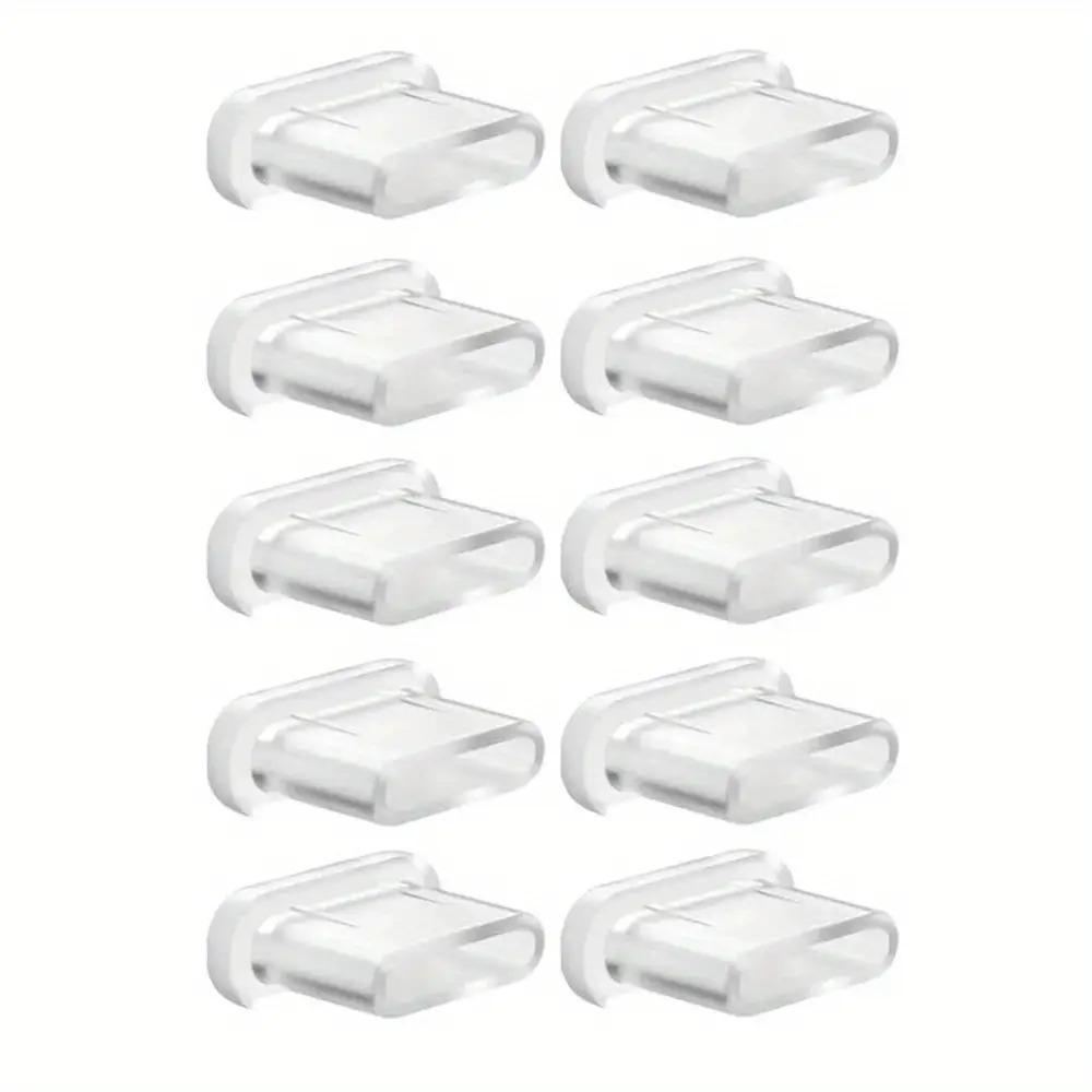 

12Pcs USB-C Charging Port Dust Plugs, Soft Flexible Protector Caps for Phone & Tablet, Black White білий