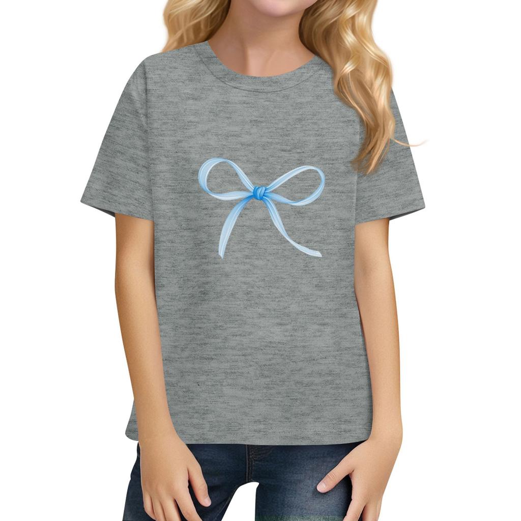 Children's Daily Casual Short-sleeved Color Tops T-shirt