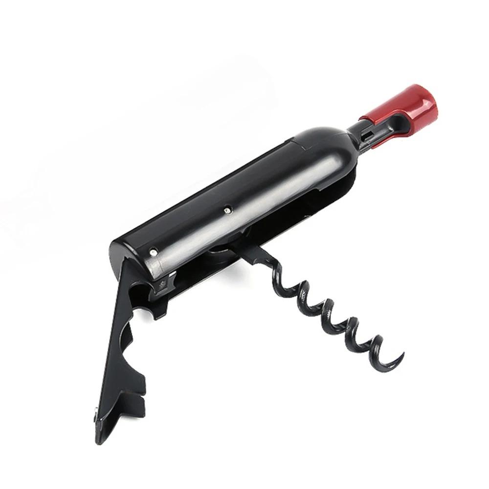 Plastic Bottle Opener Wine Bottle Shaped Champagne Corkscrew Creative Foldable Corkscrew  Party