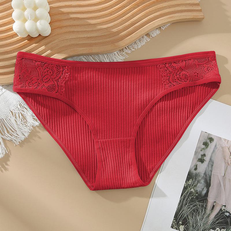 Γυναικεία Εσώρουχα από Καθαρό Βαμβάκι Χαμηλοκάβαλα Σλιπ Σέξι Δαντελωτά Διαπνέοντα Αόρατα Γυναικεία Τριγωνικά Καλσόν