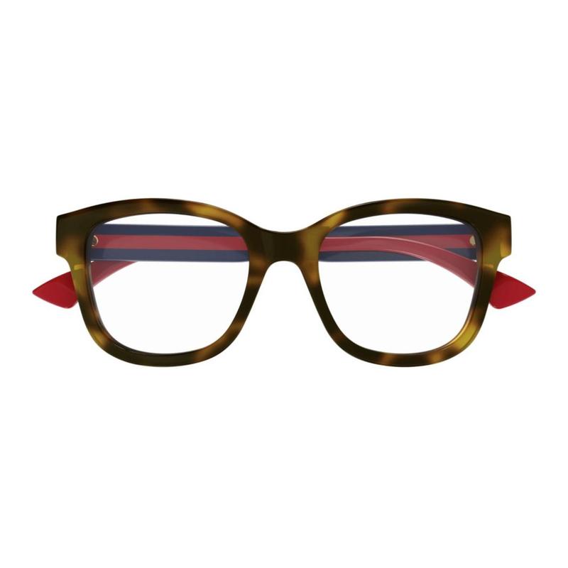 Gucci optical glasses Web Brand Logo Design Acetate Square Frame Women's Tortoiseshell 51 glasses case (random size and color) + glasses cloth