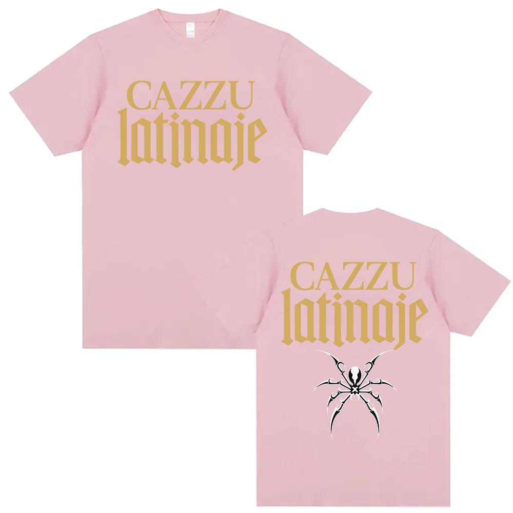 Singer CAZZU Latinaje Album 2026 Letters Print Tshirt Unisex Women Fashion Hip Hop Street Tshirts Summer Tops 100 Cotton T Shirt