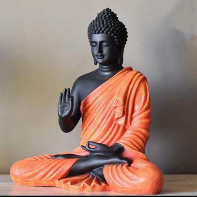Resin Meditating Handicrafts Buddha Idol Statue Showpiece Gift Gifting Item Polystone Home Décor
