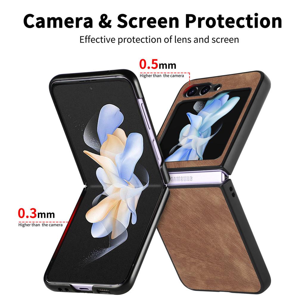 Anti-Dust Protector Case for Samsung Galaxy Z Flip 7 5G Flip7 FE Flip5 Flip6 Flip4 Flip3 Flip 6 5 4 3 Matte Leather Cover