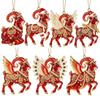 Shining Goat Pendant 2D Flat Animal Hanging Decoration Zodiac Goat Souvenir  Holiday Party Decor