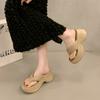 Fashion 2025 New Women Fashions Slippers Female Wedges Flip Flops Girl Soft Non-slip Outdoor Sandals Adults Solid Color Beach Shoes