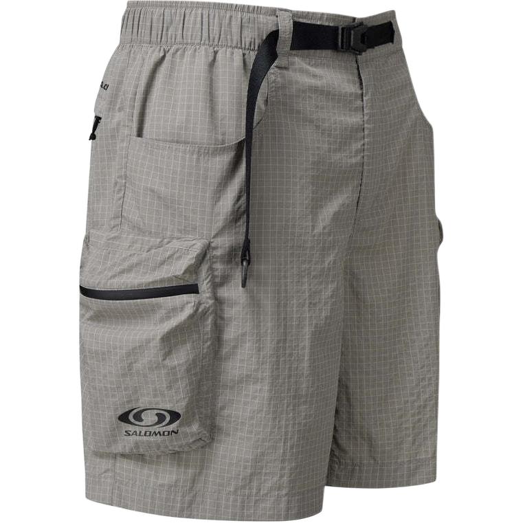 SALOMON Pinnacle LT Series Fashion Comfortable Versatile Skin-Friendly Cargo Shorts Unisex Shorts Light-Beige C28064