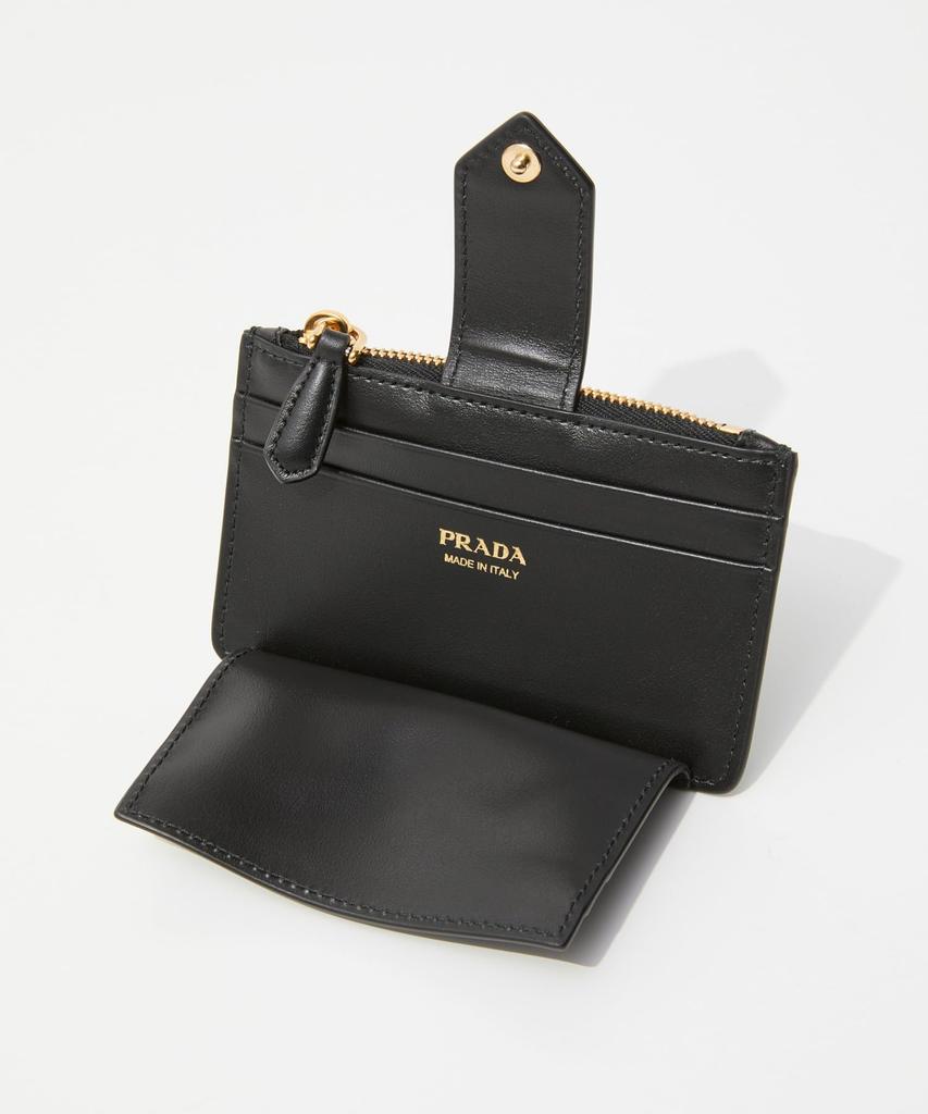 Prada SAFFIANO Card Case, Women's, 1MC038, 2CNP, NERO [Parallel Import]