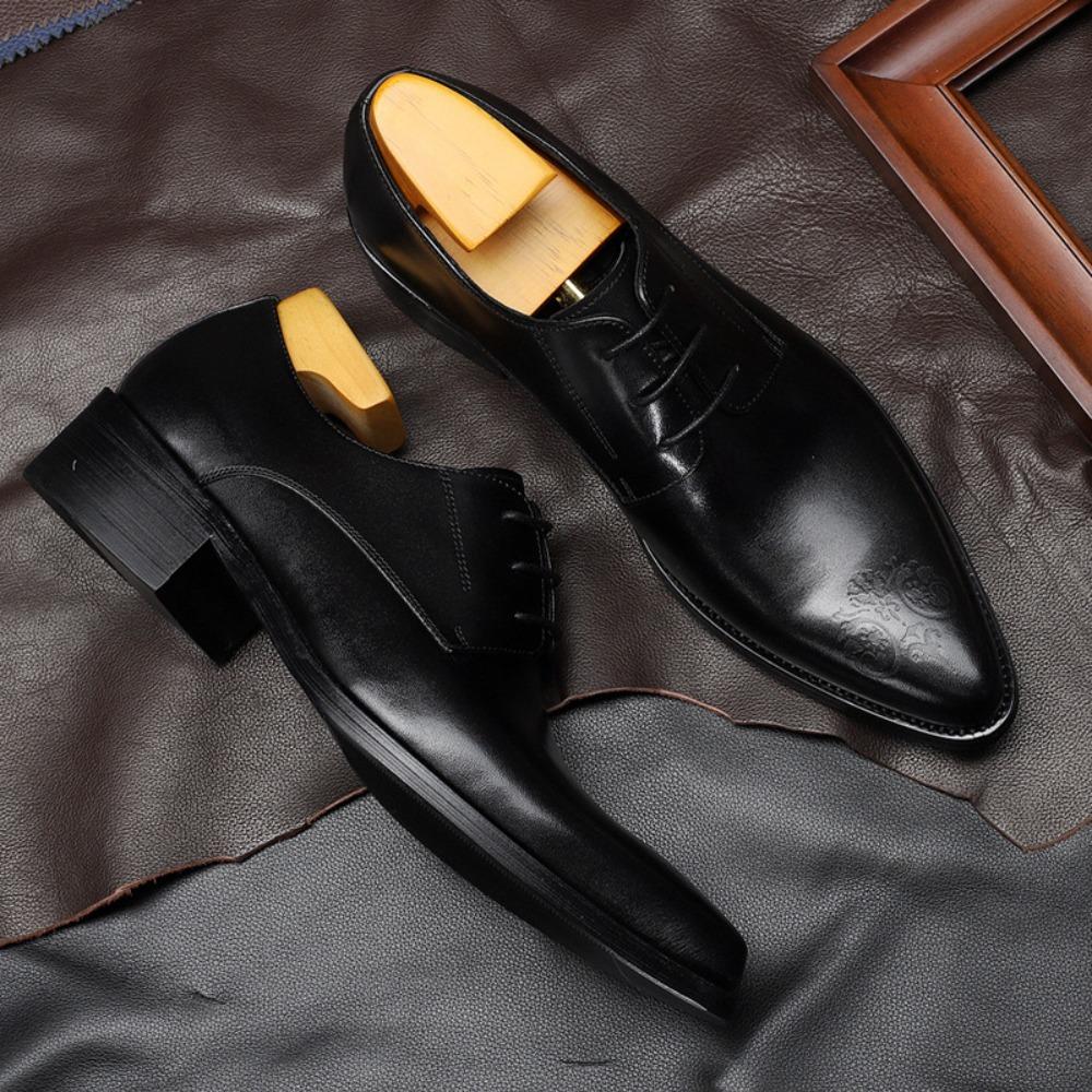 Men's Shoes Spring and Summer Men's Casual Single Shoes Pointed Business Dress Leather Shoes Men's Trend Shoes