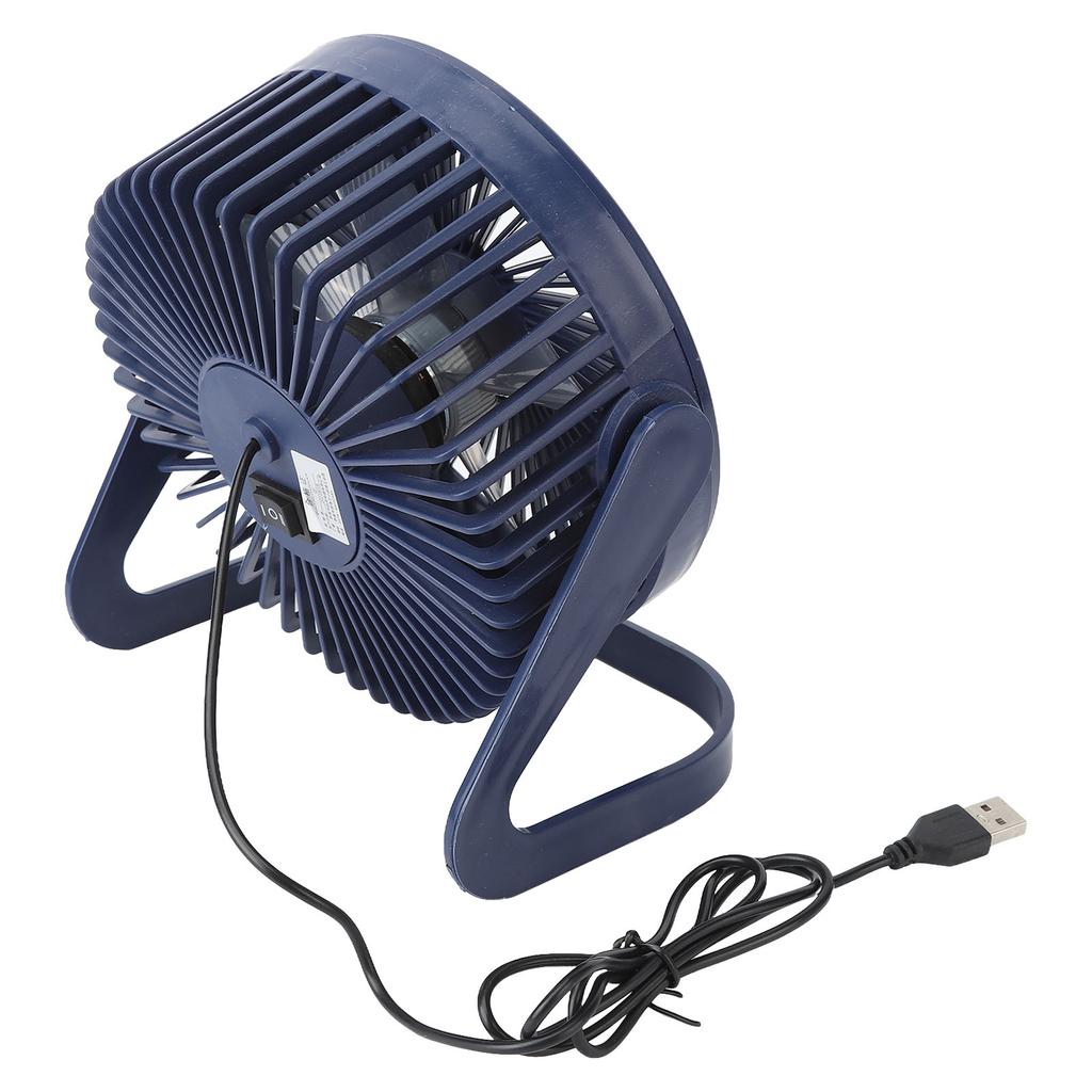Kleiner Luftzirkulator Ventilator 2 Einstellbare Geschwindigkeiten Blau Tragbar Wiederaufladbar USB Schreibtisch Tisch Kühlventilator für Wohnheim