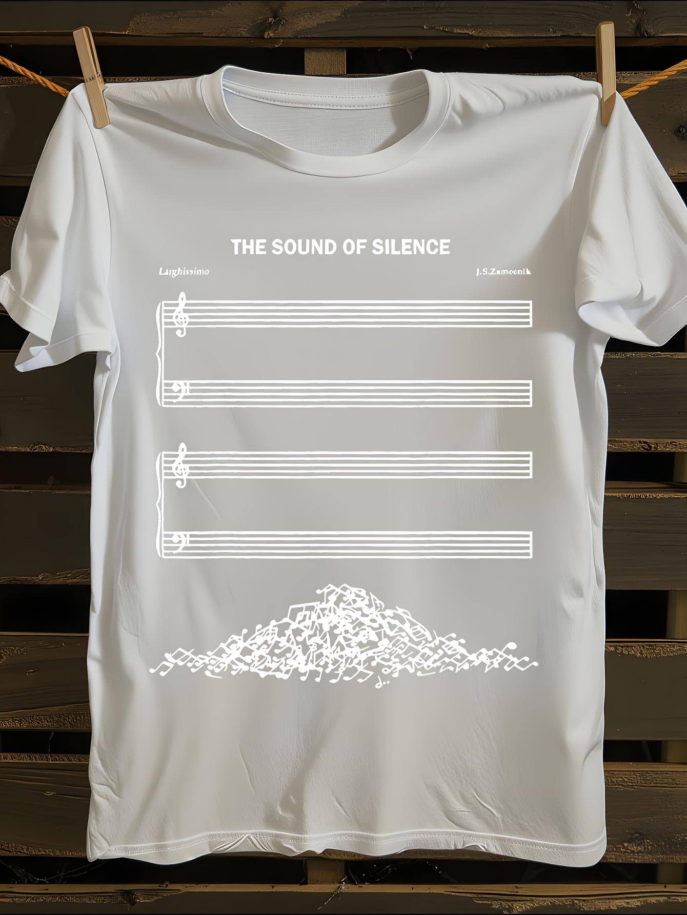 Funny The Sound of Silence Music Lover T-shirt XXXL