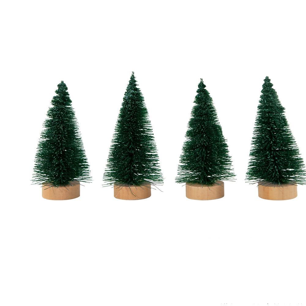 4pcs Plastic Mini Christmas Tree Gradient Artificial Xmas Pine Tree  Party Favors