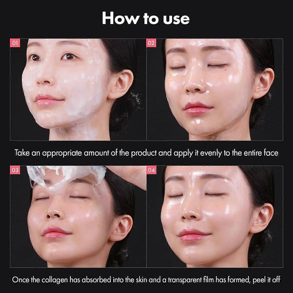 Hydrolyzed Collagen Wrapping Mask, Peel Off Facial Mask for elasticity, Hydrating, Glow, Glass Skin, Face Moisturizer, Self Care,