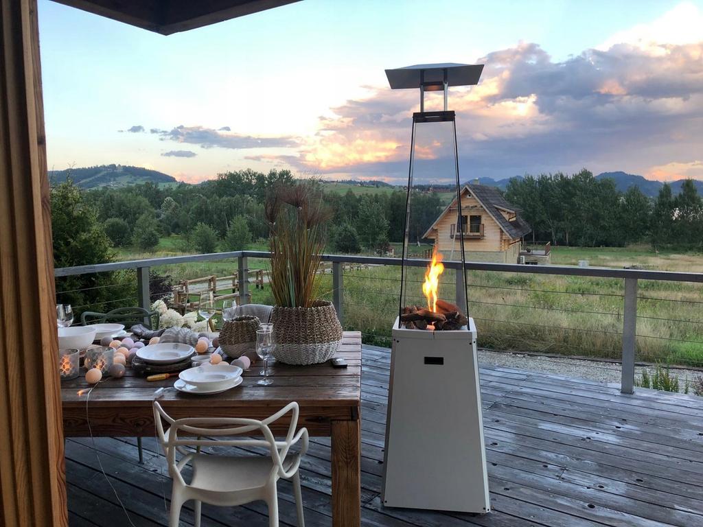 Outdoor Gas Heater Umbrella BS Steel 12 kW Set