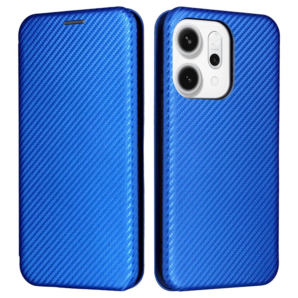 Für Oppo Reno14 5G (Global) Hülle Karbonfaser-Textur Sturzsicher PU-Leder Handyhülle