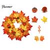 Artificial Sunflower Wreath Fall Maple Leaf with Pumpkin Pinecone, Thanksgiving Harvest Outdoor Weatherproof Floral Swag Wreath, Indoor Autumn