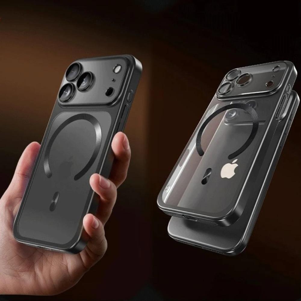 Coques 17ProMax Coque TPU Souple pour IPhone 17 16 15 14 13 Pro Max Magsafe Transparent Lentille Film Verre Trempé Protection Caméra Coque Recharge Sans Fil