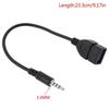 1-10pcs 3.5mm Black Car AUX Audio Cable To USB Audio Cable Car for Play Music Car Audio Cable USB Headphone Converter