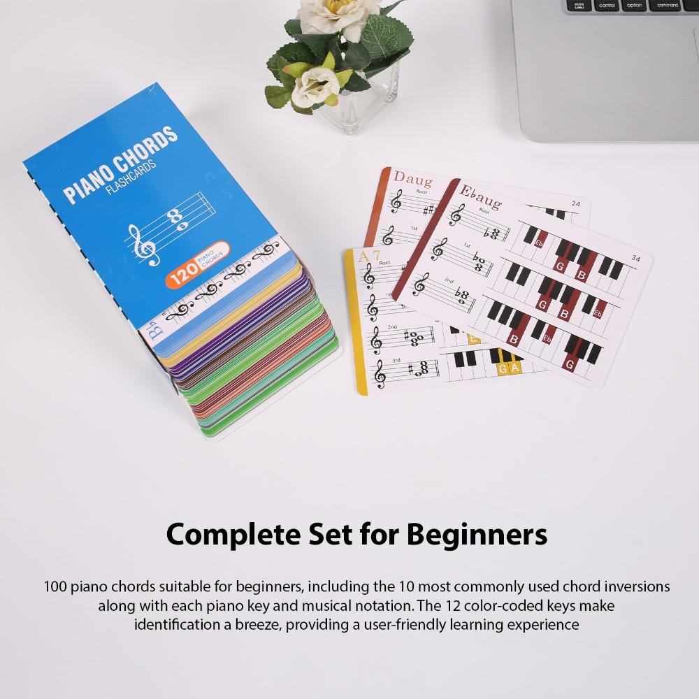 Color Coded Piano Chords Chart Copperplate Paper Color Coded Cards  For Piano Beginners