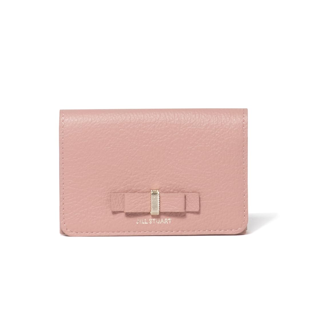 

Jill Stuart Women s Misty Leather Business Card Case with Ribbon Motif, JSLW4CM1