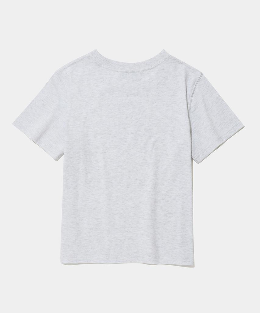 COLUMBIA UNIVERSITY Cu Arch Women Slim-Fit S/S T-Shirts_Light Melange Gray