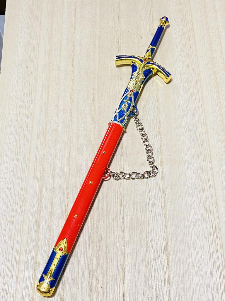 30cm Excalibur Fate Sword Mini Weapon Sword Spear Bow Arrow Shield Katana Accessory Keychain Figure Interior Doll Display Decoration Pedestal PS4 PS5