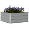 Plant Pot Light Grey 100 X 100 X 45 Cm Steel