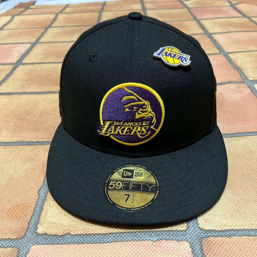 Used New Era 59FIFTY Lakers x XLARGE limited collaboration 7 1/2
