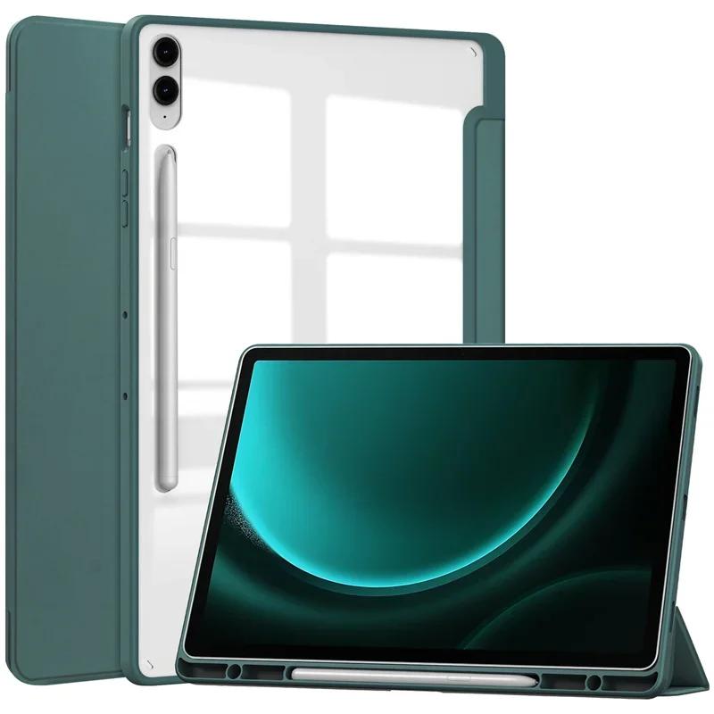 

Для Samsung Galaxy Tab S9 FE+ Чохол 10.9 12.4 Дюйми 2023 Прозорий Жорсткий ПК М яка Задня Панель для Funda Tab A9 S9 FE Plus 12 4 S9 Чохол для Планшета A9 Plus 11 inch зелений