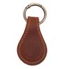 Magnetic Hat Clip for Travel On Bag Hands Free PU Leather Strong Magnet Hat Clip Holder Teardrop Shape Crazy Horse Brown