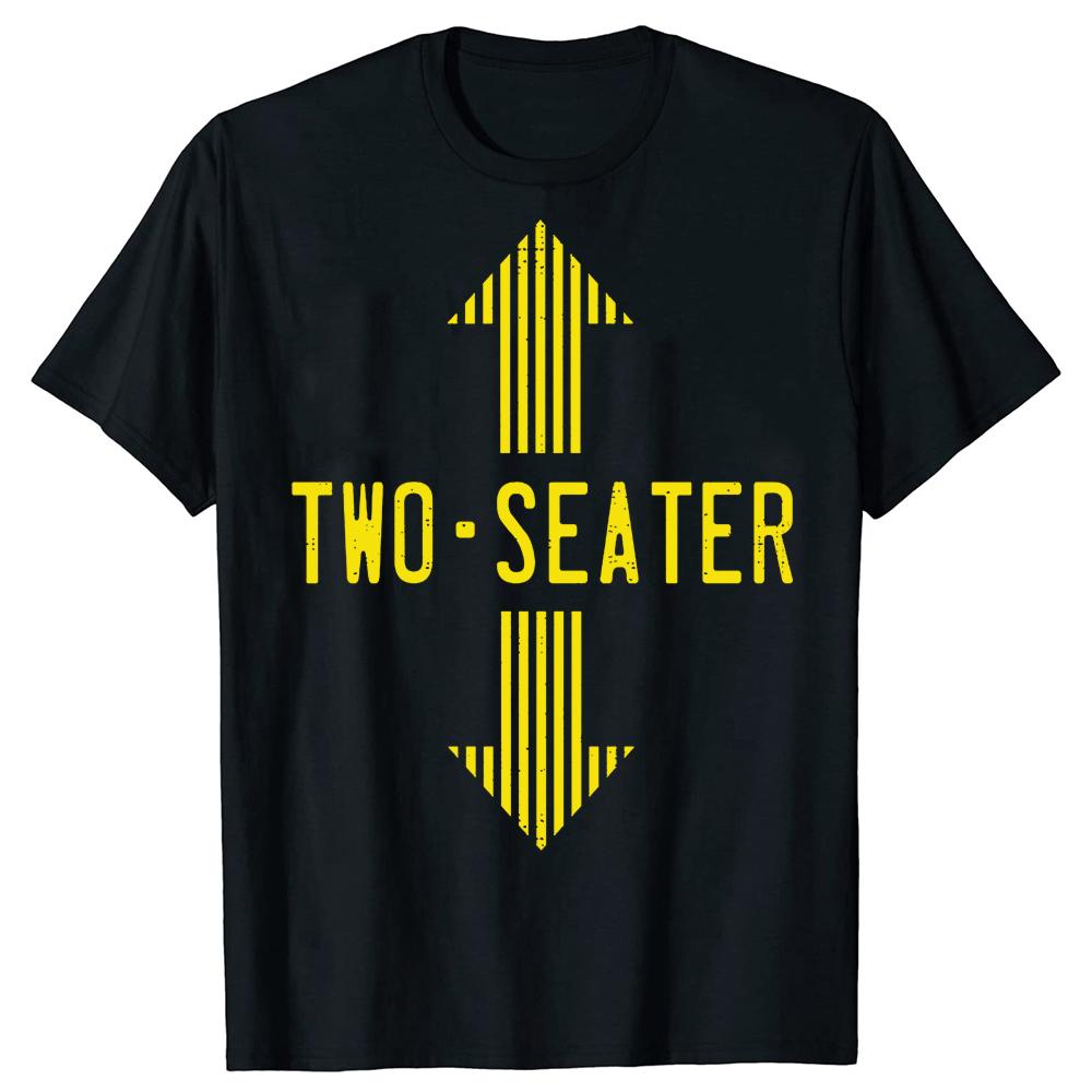 Two Seater Funny Adult Humor Dad Joke TShirt Summer Men Fashion T Shirts Cotton Short Sleeve Oversized Loose Tshirt Tops
