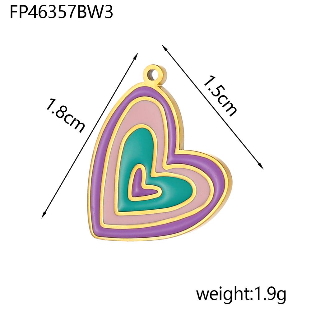 CARLIDANA Colorful Heart Shaped Gold Plated Stainless Steel Pendant Designs Rainbow Star Trendy Cloud Charms for DIY Jewelry
