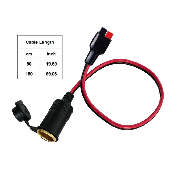 כבל העברת מתח לרכב, 12AWG שקע מצית למחברי 45A כבל חשמל לחיבורי רכב