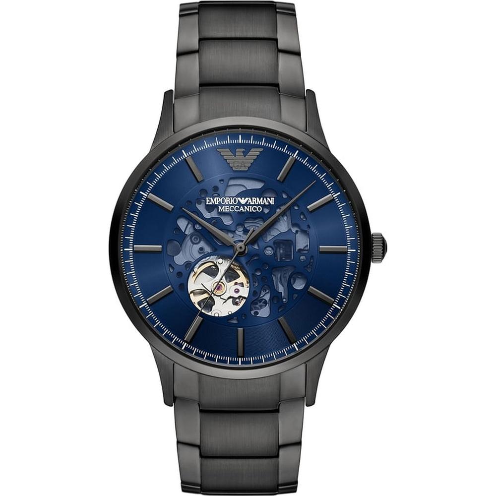 

Emporio Armani Historical Collection Blue Dial Anthracite Metal Strap Men s Mechanical Automatic AR60056 синий