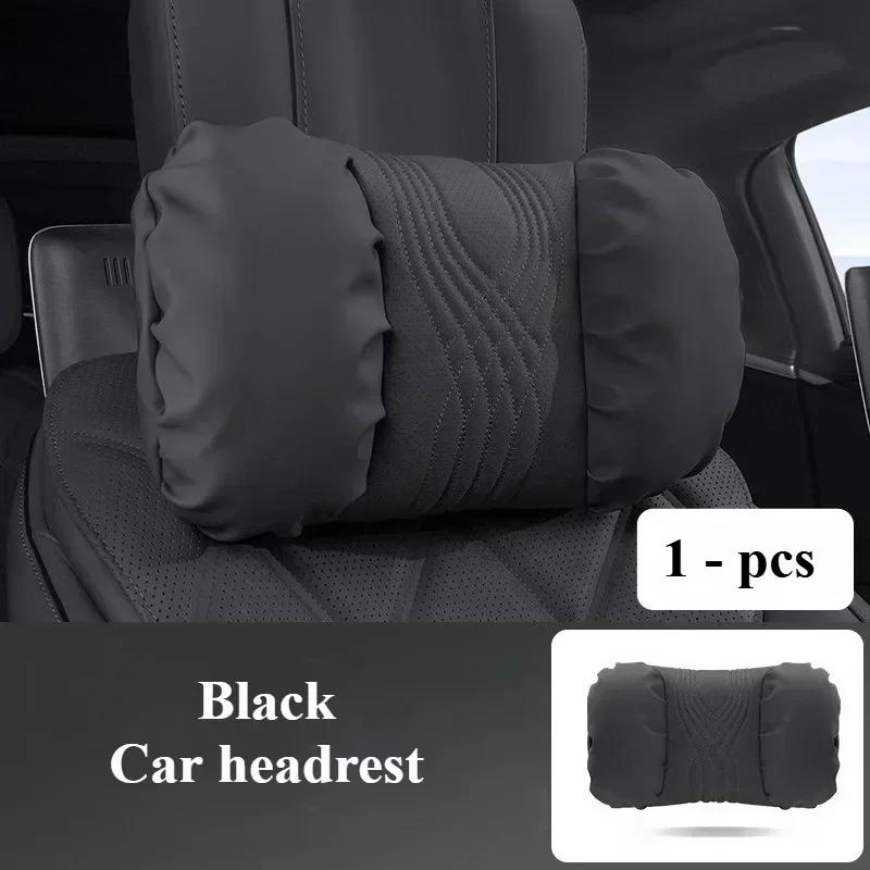 RAT2 Luxury Nappa Leather Car Headrest Waist Pillow Seat Accessories Car Headrest and Lumbar Set For Mercedes Benz E S C A B Class