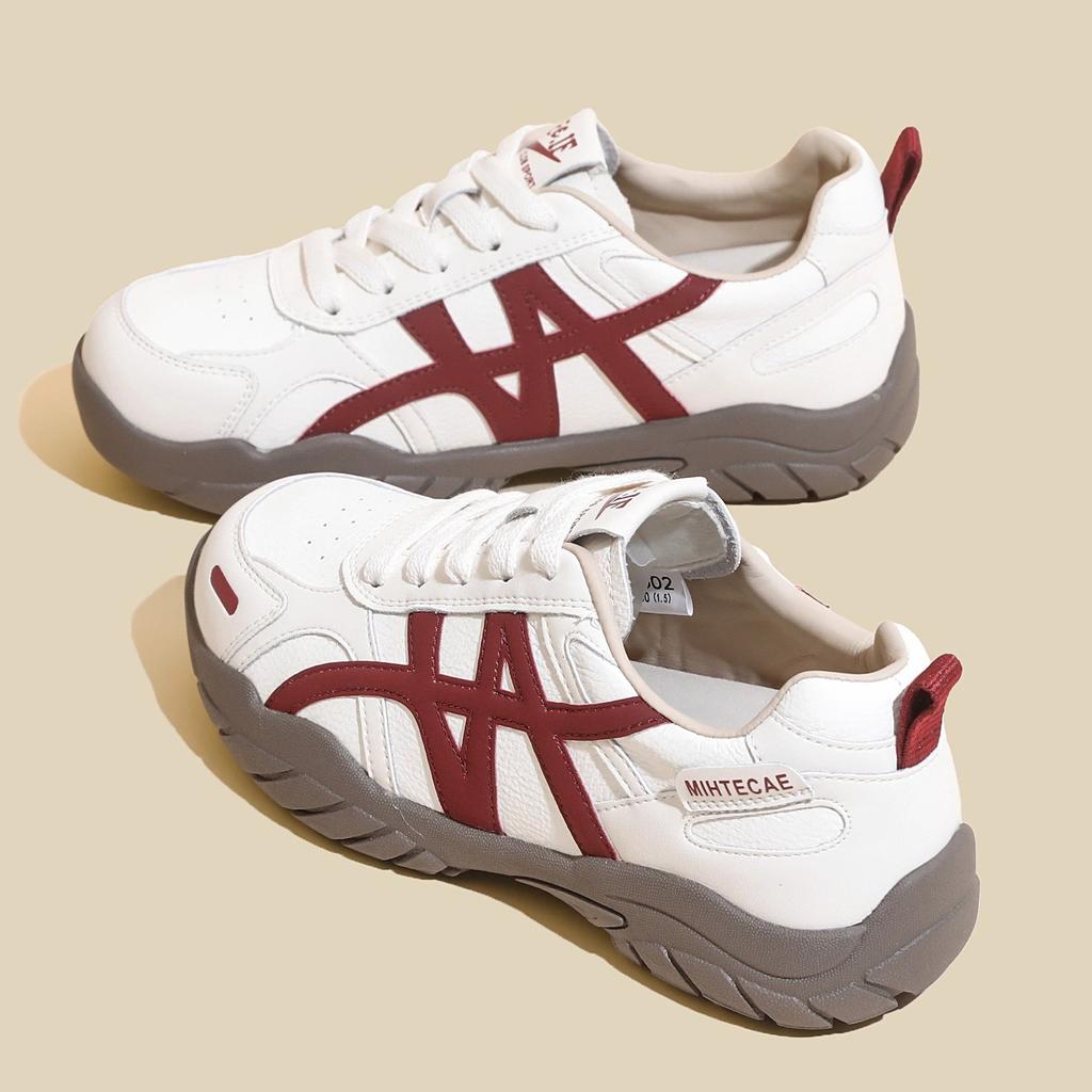 Retro German training shoes women's 2025 autumn new heightening casual versatile Forrest Gump shoes soft sole comfortable little white sports shoes