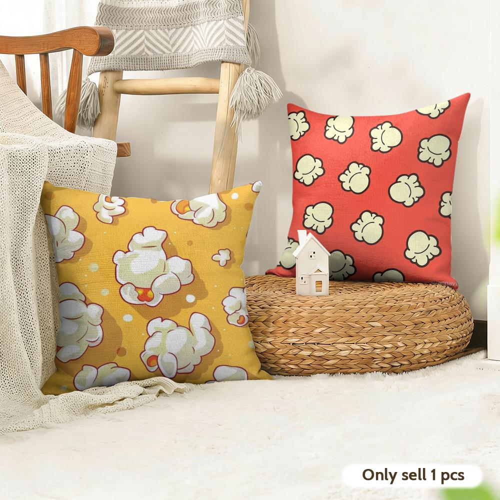 Classic Popcorn Cushion Cover Natural Linen Organic Fabric DoubleSided Printing Couch Pillow Covers Home Decor
