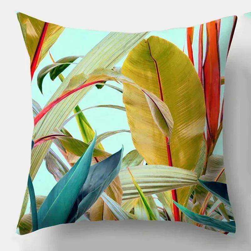 Elegant Colorful Bright Floral Decoration Sofa Cushion Pillow Case Living Room Bedroom Decoration Cushion Cover Home Decoration