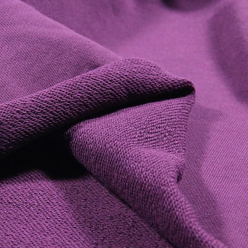 100x160cm Elastic Pure Cotton Knitted Terry Fabric Thick Loopback French Terry Fabric For Sewing Hoodie Sports Pants Sweater