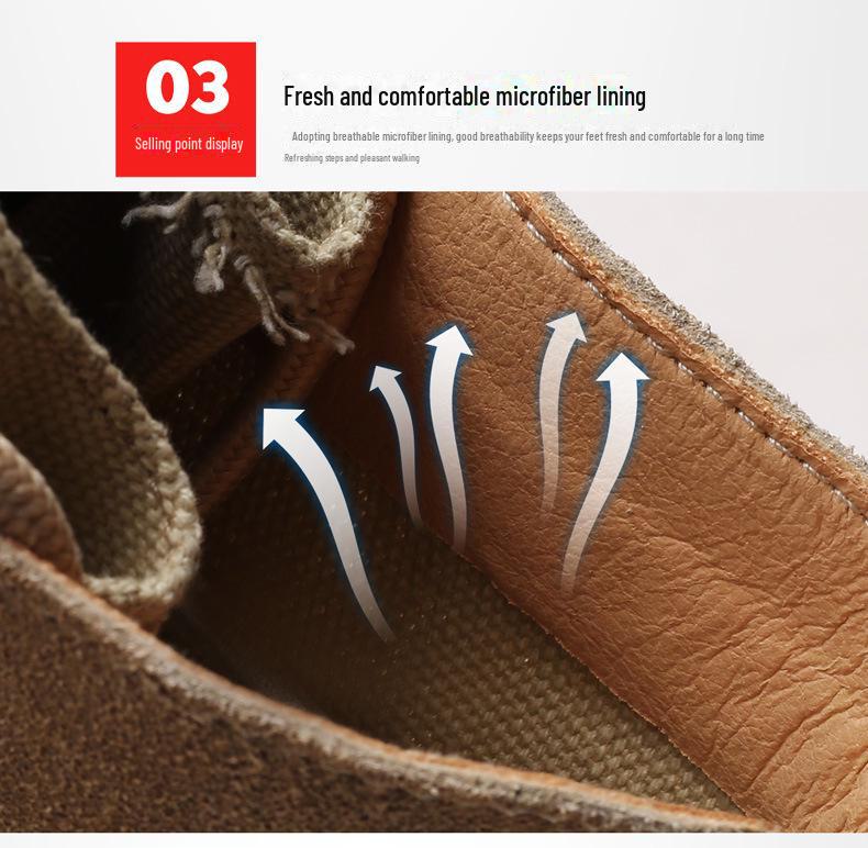 Men's Genuine Leather Martin Boots - British Style, Korean-Inspired, High-Top, Short Desert Boots for Work and Outdoor Wear