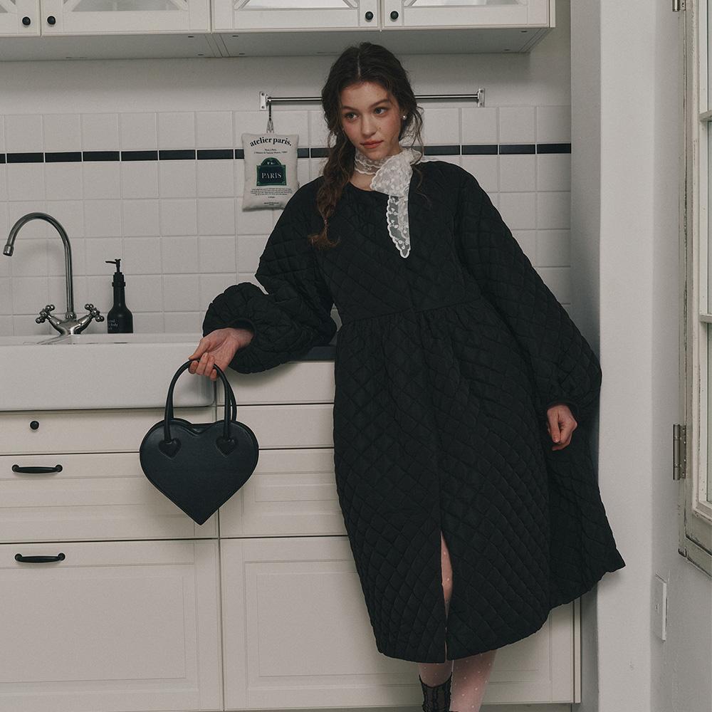 Deondeulob Dd_Fluffy Plaid Coat Dress_2Color