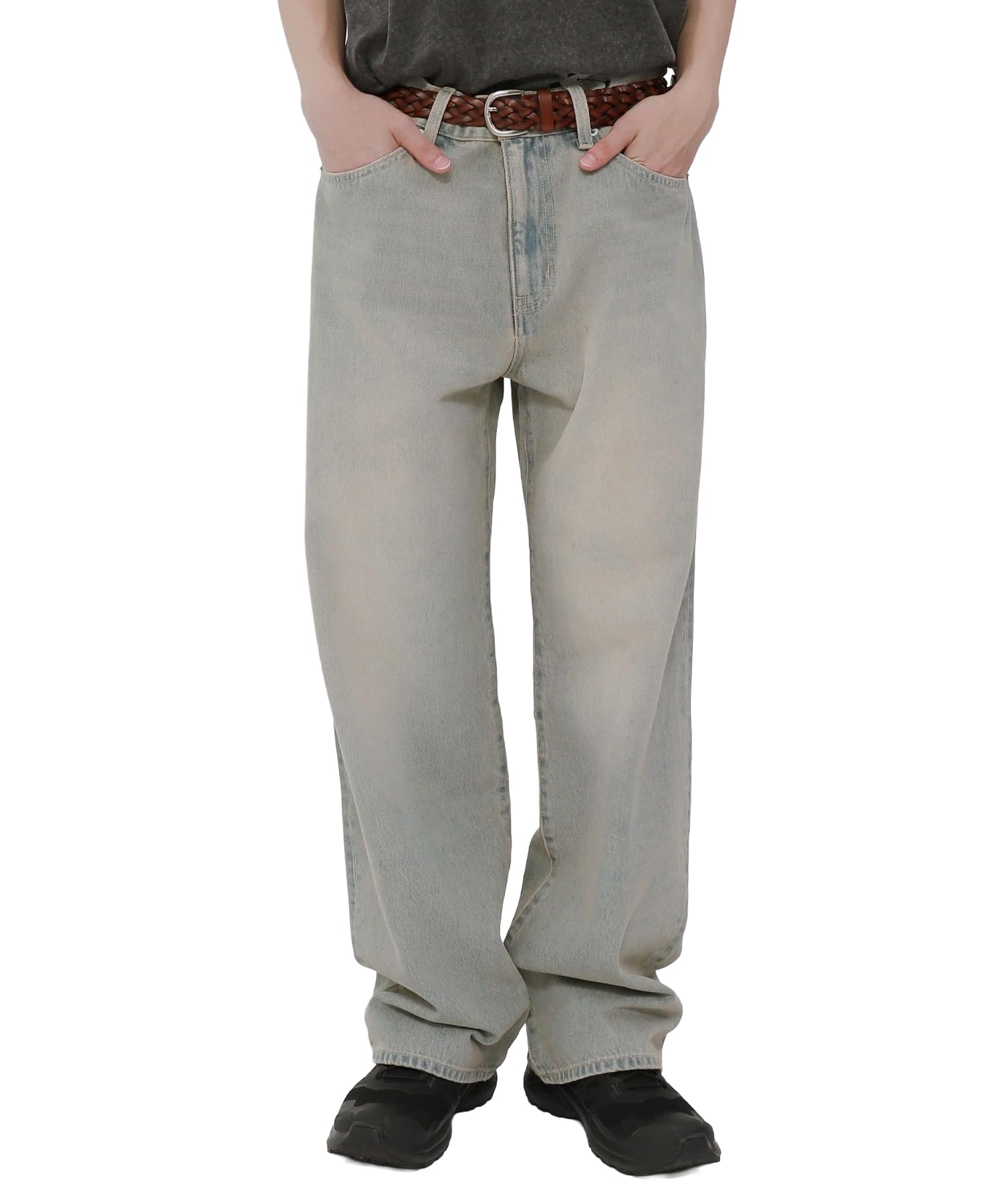 

WEGO Прямой деним Размер Светло-голубой Деним Подарок Мужские брюки, M, Отделка, Уличная одежда, Одежда Осень/Зима,